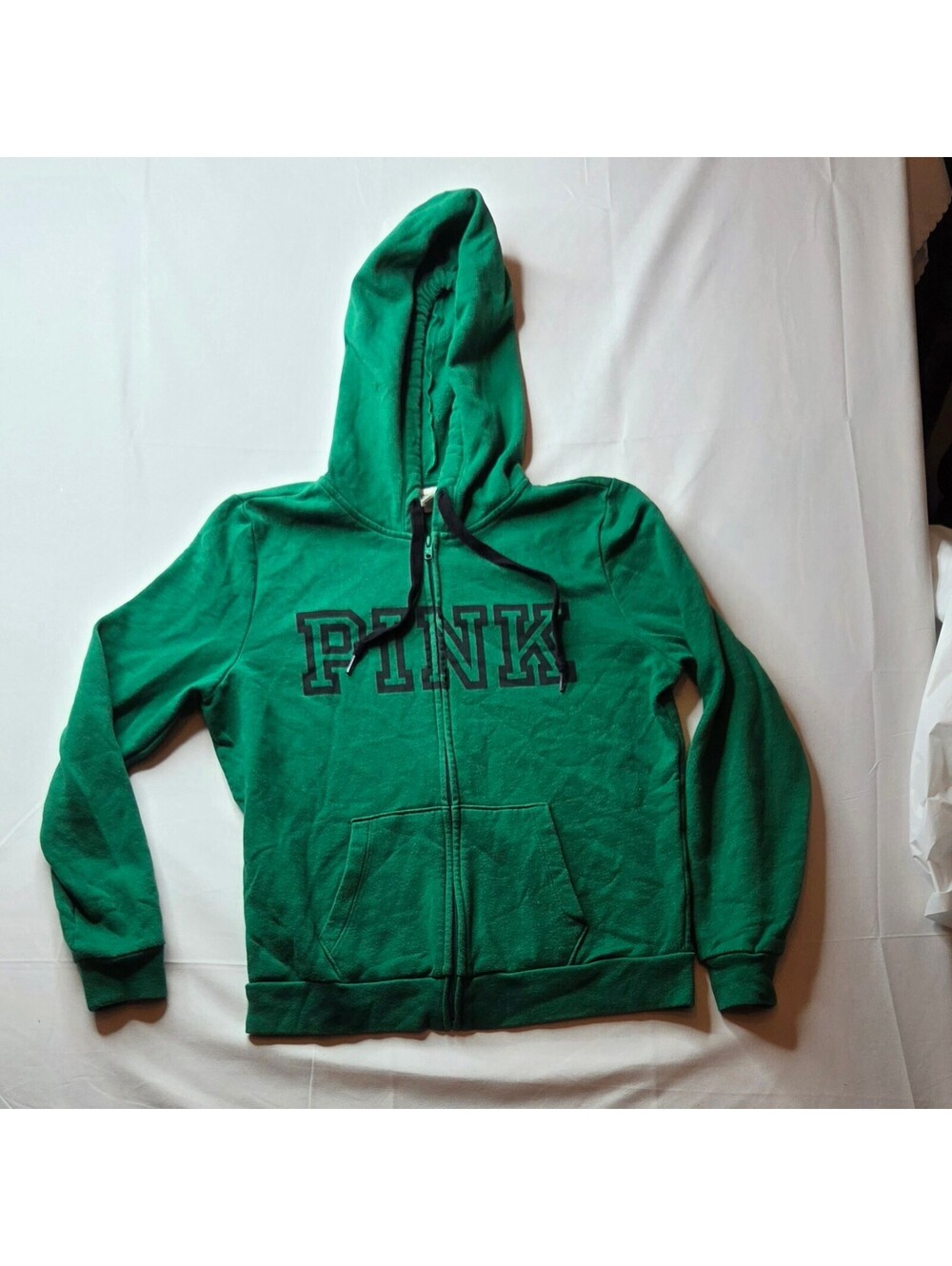 Victoria's Secret PINK Everyday Lounge Full-Zip Hoodie Green Size L